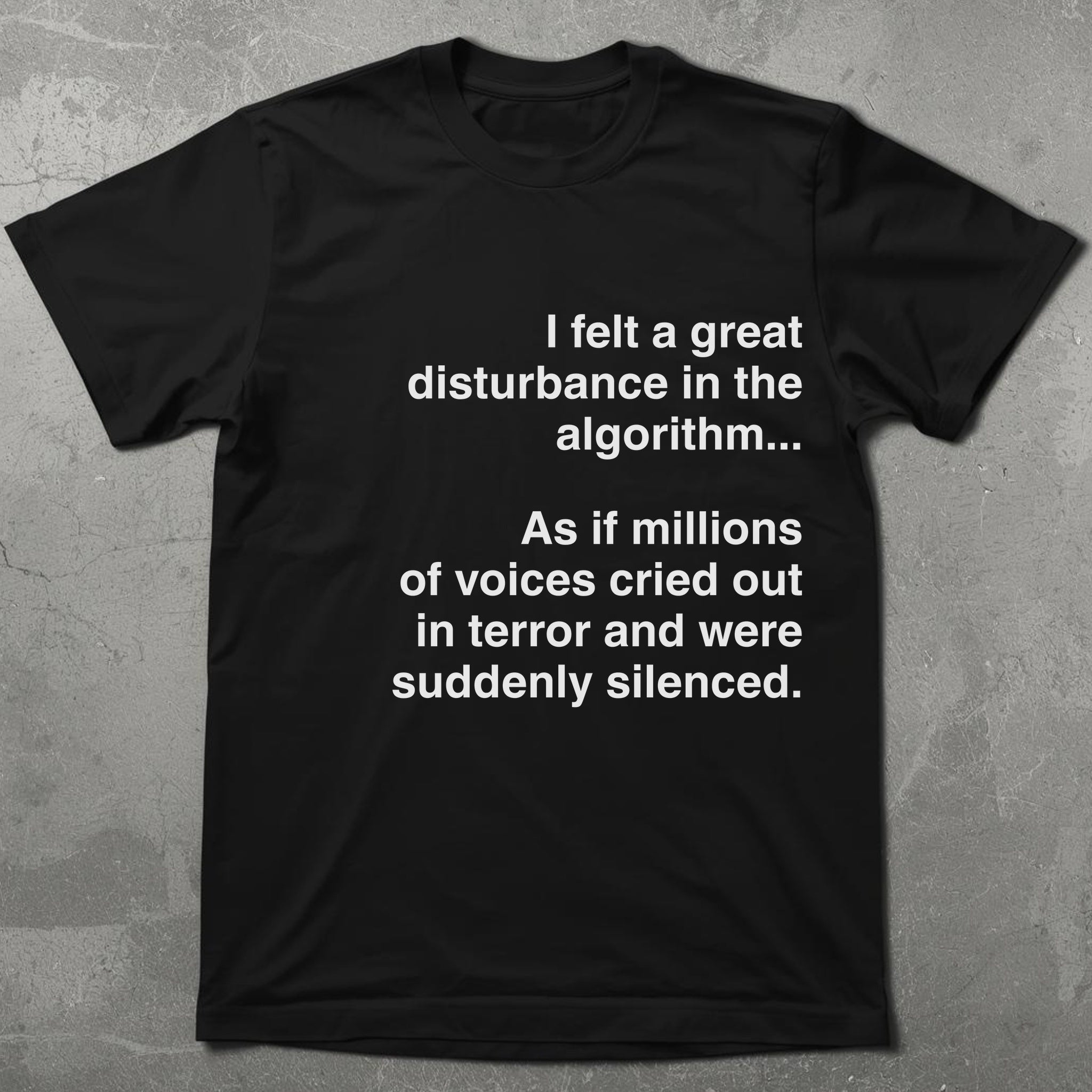 Great Disturbance in the Algo Update Tee