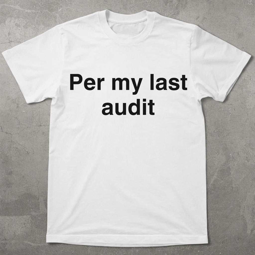 Per My Last Audit Graphic Tee